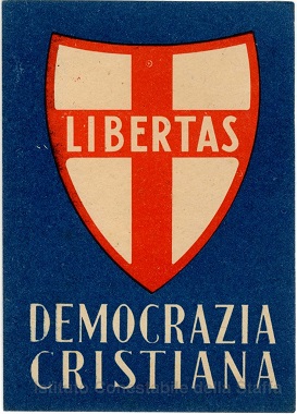 Libertas : Democrazia Cristiana / Democrazia Cristiana. - Firenze ; Roma : Stab. Vallecchi, [1948]. - 1 cartolina : color. ; 14x10 cm